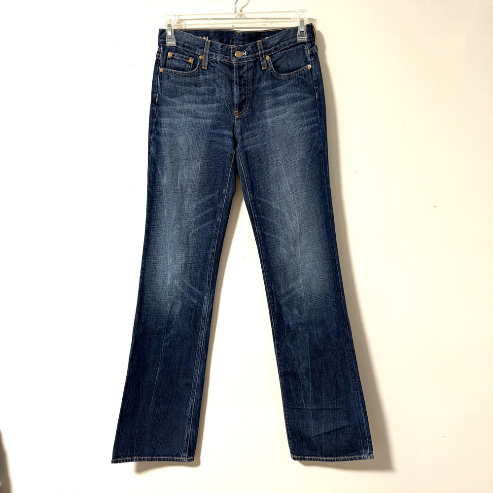 J. Crew Women's Boy Jeans 29T‎ Dark Stone Wash 29x36 Flare Leg 100% Cotton